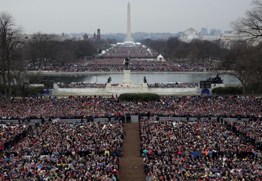 Trump's inauguration crowd fills the National Mall