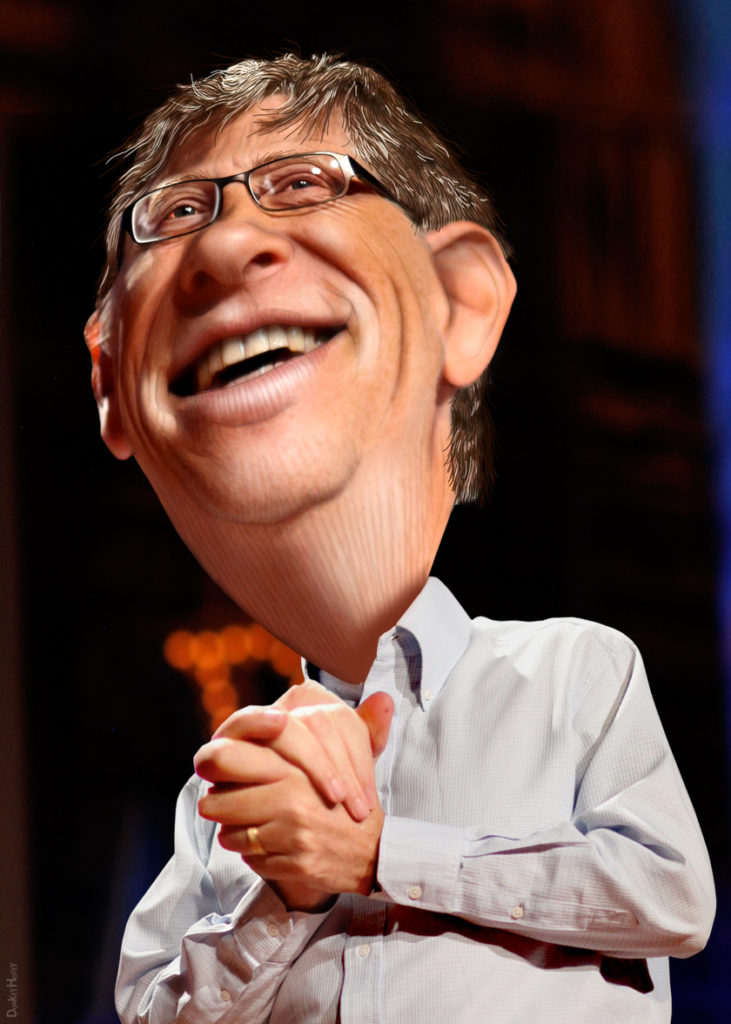 Bill Gates Caricature 8360978123 731x1024 - Cashless Society 2020: Bill Gates Goes Viral On Digital Id And Digital Currency - Economic News